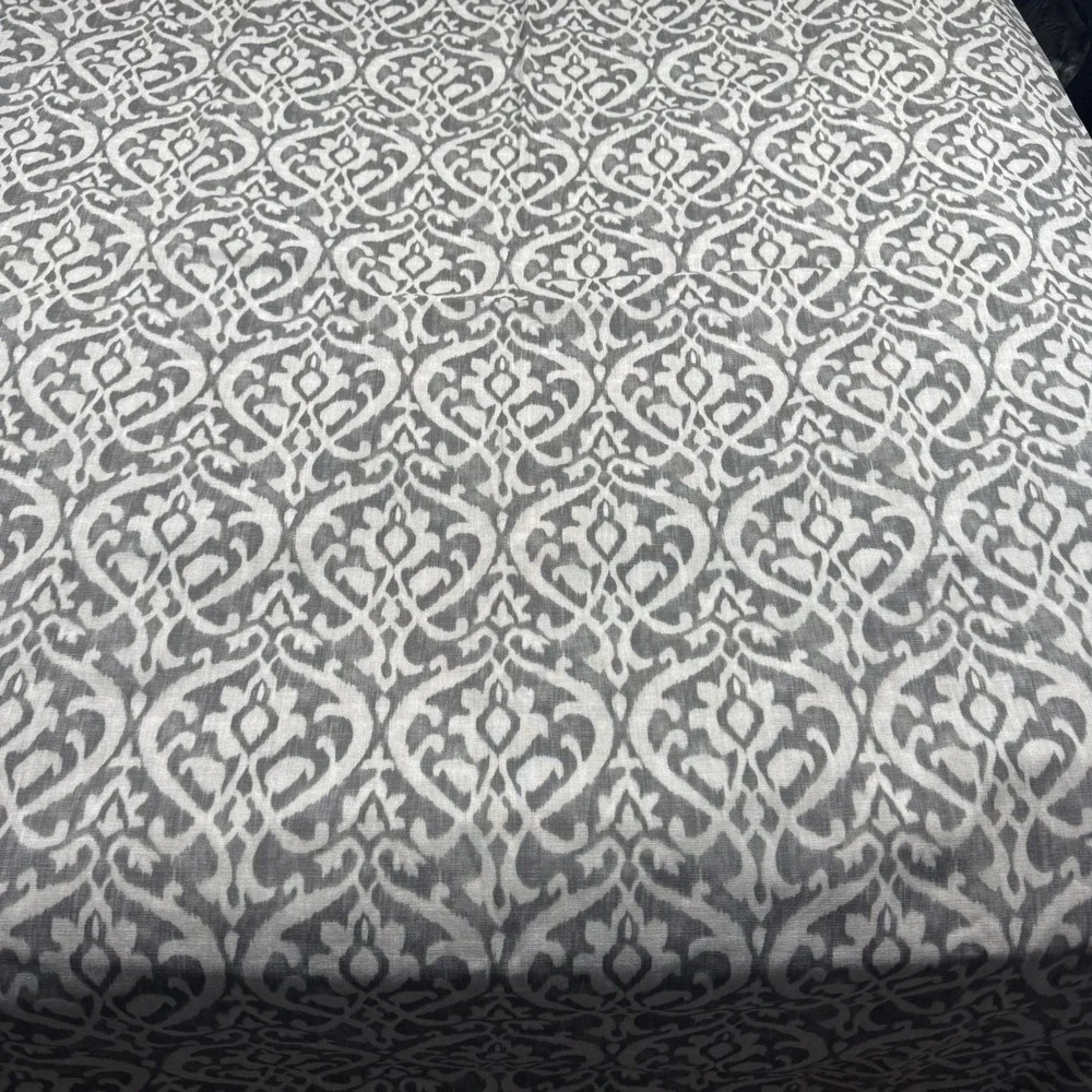 Pottery Barn INGRID DRAPE (1) 3-in-1 Pole Top GRAY IKAT 50x96